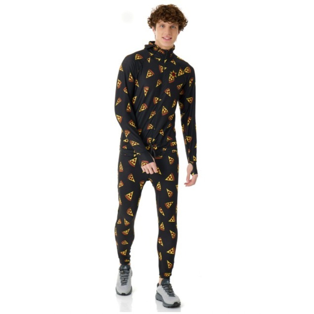Airblaster Classic Ninja Suit Adult Medium M Black Pizza Print Stretch One Piece